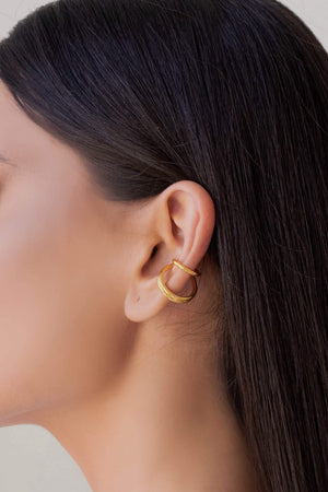 Piercing Filetes Lisos Banhado a Ouro 18K