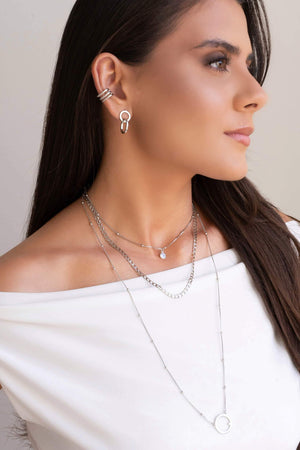 Piercing Filetes Lisos Ródio Branco