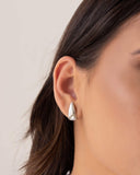 Ear Hook Gota Lisa 1.9 cm Ródio Branco