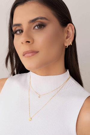 Choker Veneziana Trevo Liso Banhado a Ouro 18K