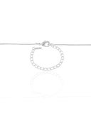 Choker Veneziana Trevo Liso Ródio Branco