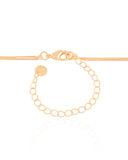 Gargantilha Dupla Redondo e Ponto de Luz Cristal Banhado a Ouro 18K