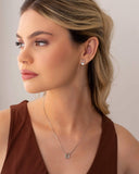 Brinco Fio Ponto de Luz Cristal 1.3 cm Ródio Branco