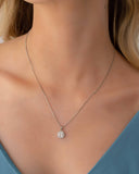 Gargantilha Veneziana Ponto de Luz Cravejado Cristal Ródio Branco - 45 cm