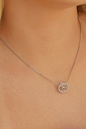 Gargantilha Filho Menino Cravejado Cristal Ródio Branco - 45 cm