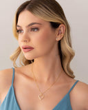 Piercing em X Torcido Banhado a Ouro 18K