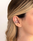 Piercing Filetes Cravejados Cristal Ródio Branco