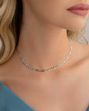 Choker Piastrine Ródio Branco