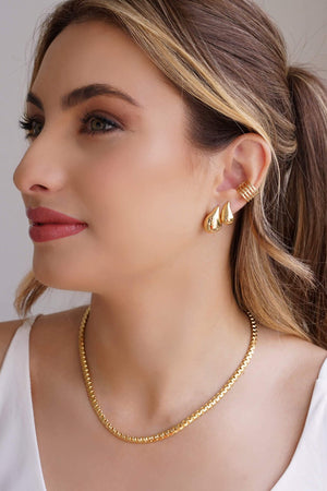 Piercing Filetes Lisos Banhado a Ouro 18K