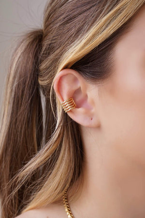 Piercing Filetes Lisos Banhado a Ouro 18K