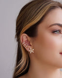 Piercing Filetes Cravejado Cristal Banhado a Ouro 18K