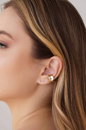 Piercing Orgânico Liso Banhado a Ouro 18K