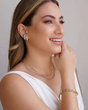 Choker Piastrine 4 mm Banhado a Ouro 18K