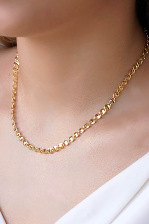 Choker Piastrine 4 mm Banhado a Ouro 18K