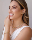 Choker Piastrine 4 mm Ródio Branco