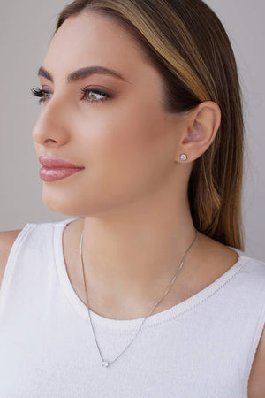 Conjunto Ponto de Luz Cristal 5 mm Ródio Branco