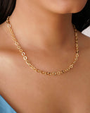 Gargantilha Elos Ovais 5 mm Banhado a Ouro 18K - 40 cm