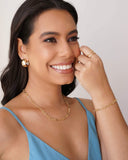 Pulseira Elos Ovais 5 mm Banhado a Ouro 18K