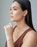 Ear Cuff Redondo Detalhes 1.3 cm Banhado a Ouro 18K