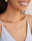 Gargantilha Elos Bailarina 3 mm Banhado a Ouro 18K - 45 cm