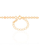 Gargantilha Elos Bailarina 3 mm Banhado a Ouro 18K - 45 cm