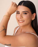 Brinco Argola Click Grumet 1.0 cm Banhado a Ouro 18K