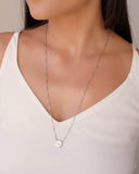 Escapulário Veneziana Espirito Santo Ródio Branco