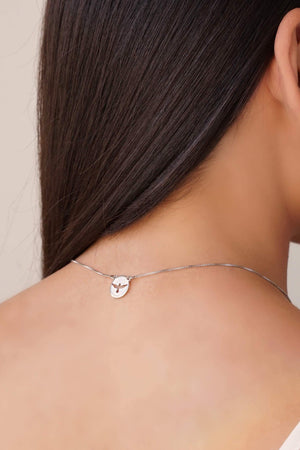 Escapulário Veneziana Espirito Santo Ródio Branco