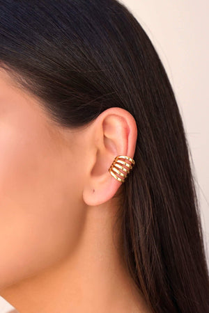 Piercing Filetes Lisos 1.6 cm Banhado a Ouro 18K