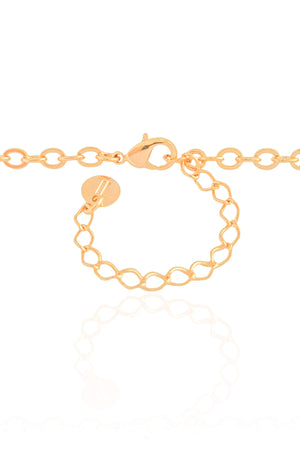 Gargantilha Longa Trevos Riscados Banhado a Ouro 18K - 80 cm