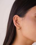 Brinco Argola Oval Lisa 1.5 cm Banhado a Ouro 18K