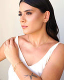 Choker Corações Vazados 3 mm Banhado a Ouro 18K