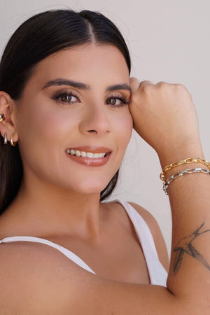 Pulseira Elos Ovais 5 mm Ródio Branco