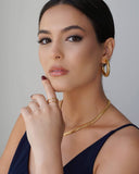 Brinco Argola Mola Lisa 4.0 cm Banhado a Ouro 18K