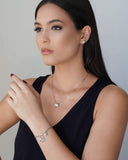 Pulseira Rabo de Rato 2 mm Espírito Santo Ródio Branco