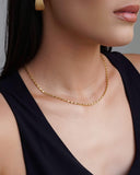 Gargantilha Oca 2 mm Banhado a Ouro 18K - 45 cm