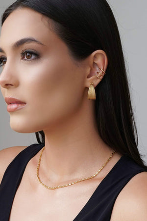 Gargantilha Oca 2 mm Banhado a Ouro 18K - 45 cm