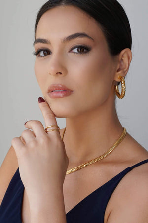 Gargantilha Malha Cobra 6 mm Banhado a Ouro 18K - 40 cm