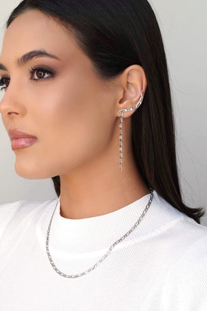 Gargantilha Elos 3 mm Ródio Branco - 40 cm