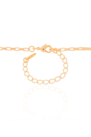 Gargantilha Elos Retos 2 mm Banhado a Ouro 18K - 45 cm