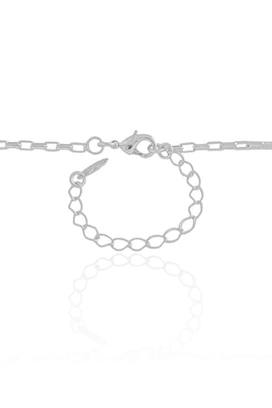 Gargantilha Elos Retos 2 mm Ródio Branco - 45 cm