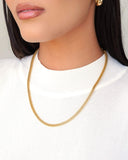 Gargantilha Malha Italiana 4 mm Banhado a Ouro 18K - 45 cm