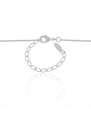 Gargantilha Veneziana Coração Gato Pontos de Luz Cristal Ródio Branco - 45 cm