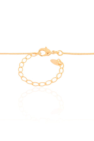 Gargantilha Veneziana Redondo Cravejado Cristal Banhado a Ouro 18K - 45 cm