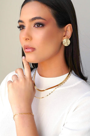 Gargantilha Elos Ovais 3 mm Banhado a Ouro 18K - 45 cm