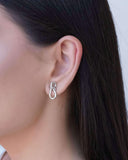 Brinco Laço Liso 1.8 cm Ródio Branco