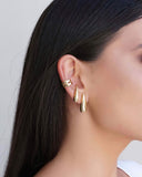 Ear Hook Gota Lisa 2.4 cm Banhado a Ouro 18K