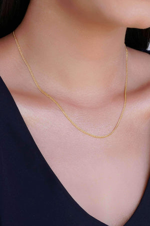 Gargantilha Grummet 2 mm Banhado a Ouro 18K - 45 cm