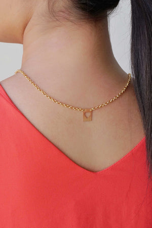 Escapulário A Medida do Amor e o Amor Sem Medidas Banhado a Ouro 18K