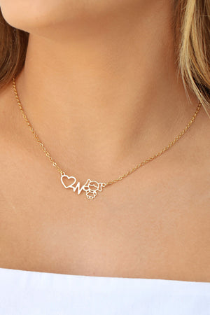 Gargantilha Elos Batimentos FIlho Menina Banhado a Ouro 18K - 40 cm